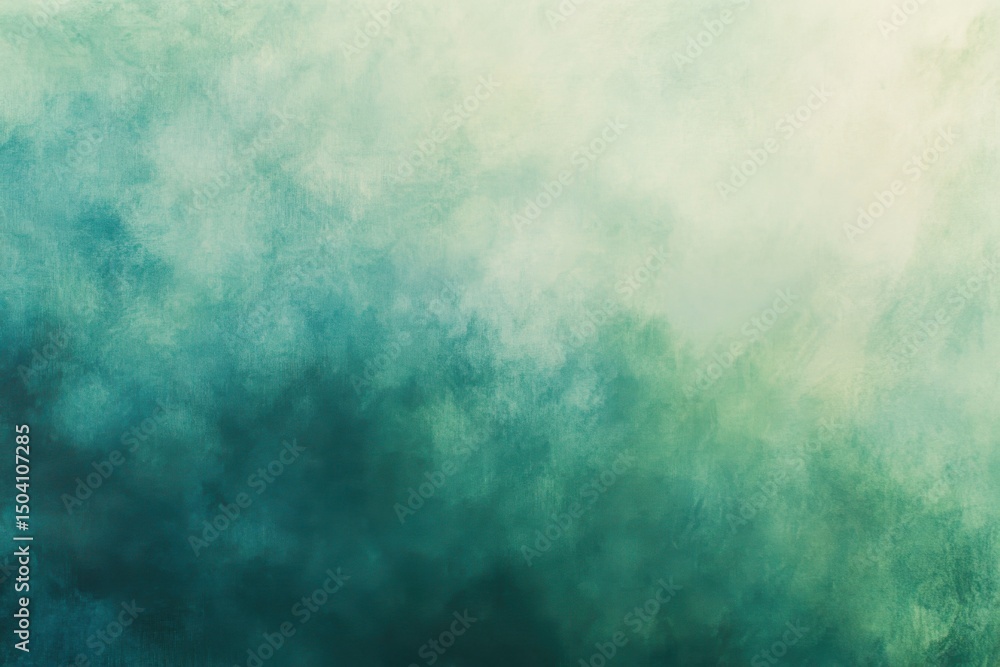 Obraz premium Abstract gradient background featuring shades of teal and light green creating a dreamy atmosphere