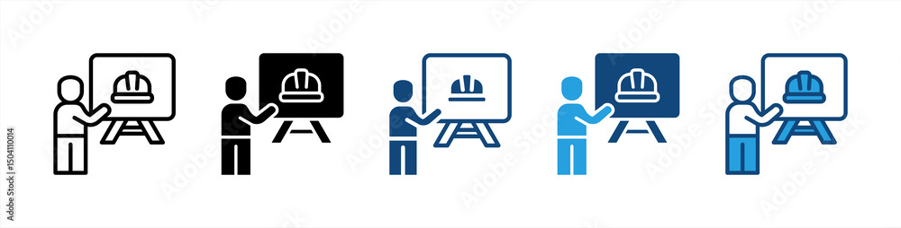 Obraz premium Training icon sheet multiple style collection