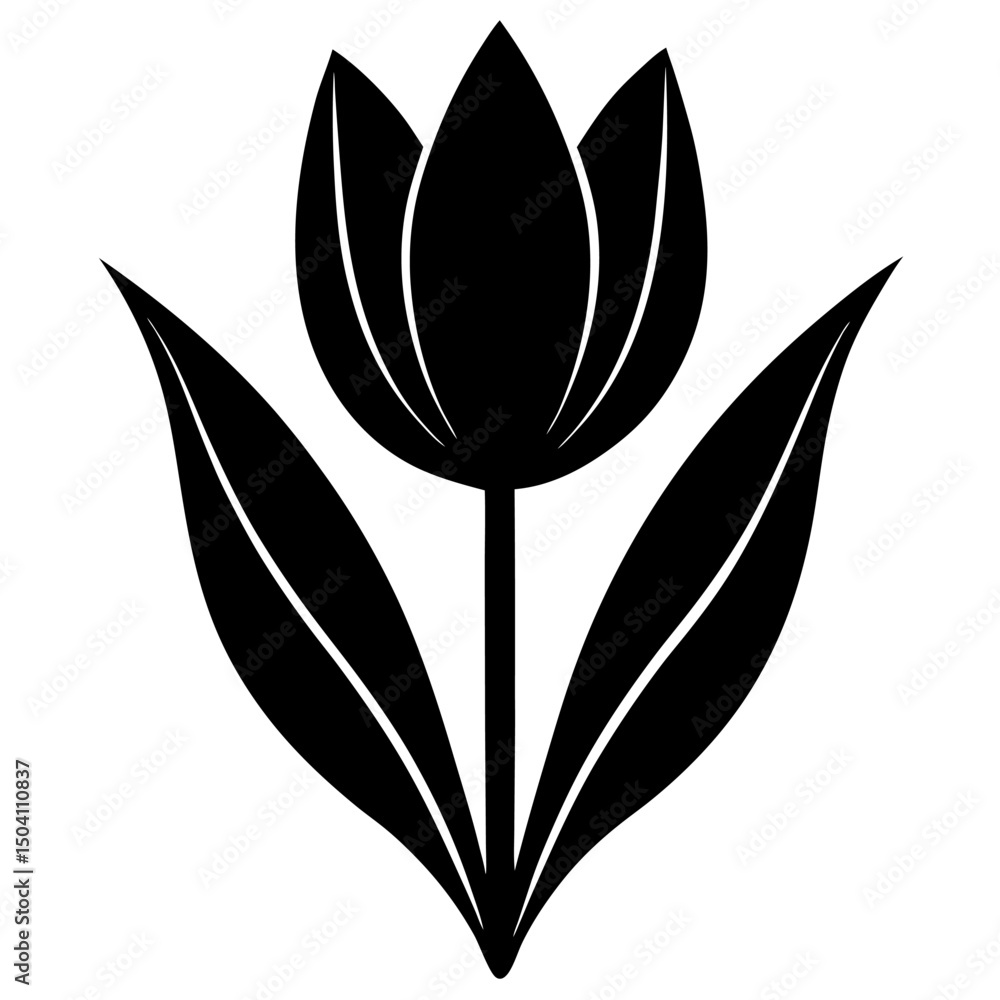 Obraz premium black and white flower