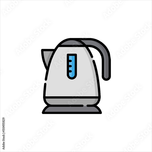 electric kettle vector illustration