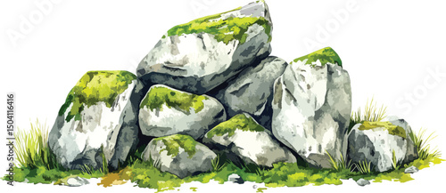 Game UI Decorative Element Stone