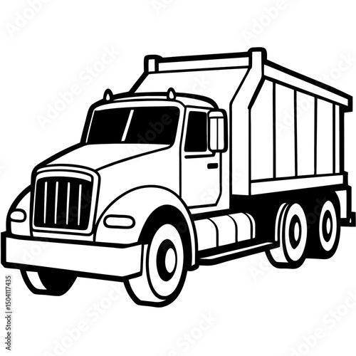 Asphalt Distributor Truck Vector on White Background