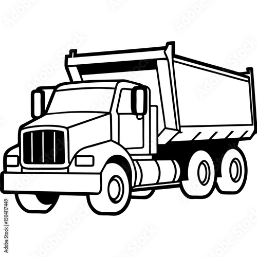 Asphalt Distributor Truck Vector on White Background