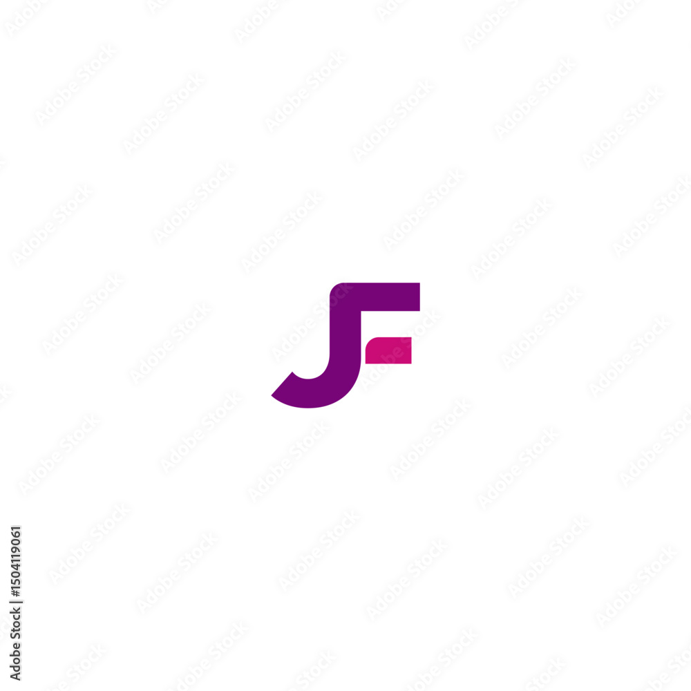 Initials Letter JF Logo Initials Letter JF Logo