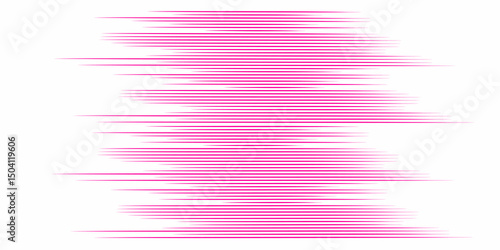 Dynamic pink speed lines abstract background. Vibrant moving lines arranged horizontally create a sense of speed, energy and futuristic design. Perfect for comics, technology