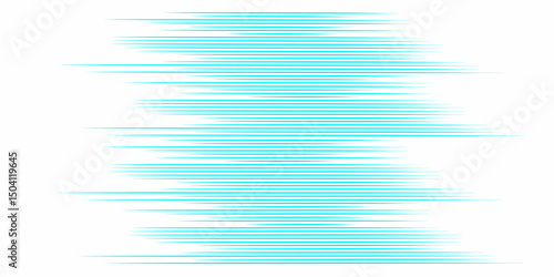 Dynamic blue speed lines abstract background. Vibrant moving lines arranged horizontally create a sense of speed, energy and futuristic design. Perfect for comics, technology