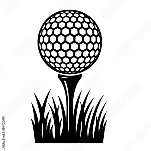 Golf Ball Vector SVG Clipart illustration