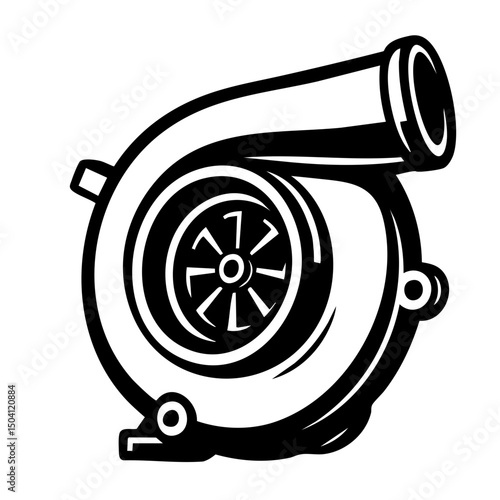 Car Turbocharger Vector SVG Clipart illustration