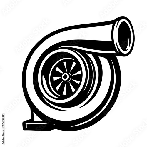Car Turbo Charger Vector SVG Clipart illustration