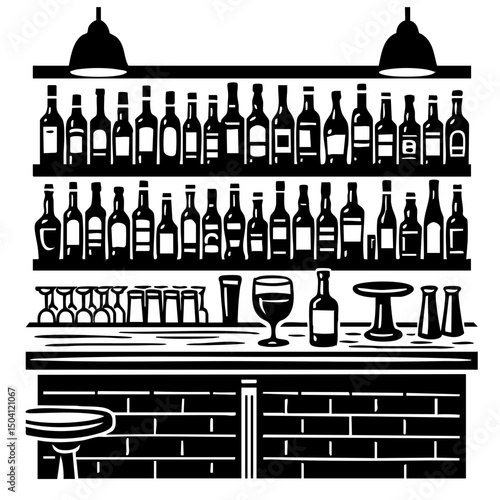 Bartender Vector SVG Clipart