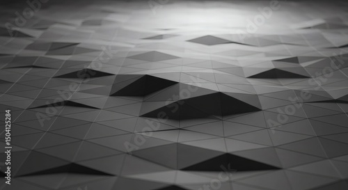 Abstract Geometric Pattern of Dark Gray Triangles