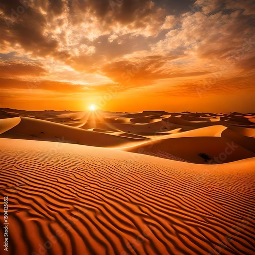 sunset in the desert