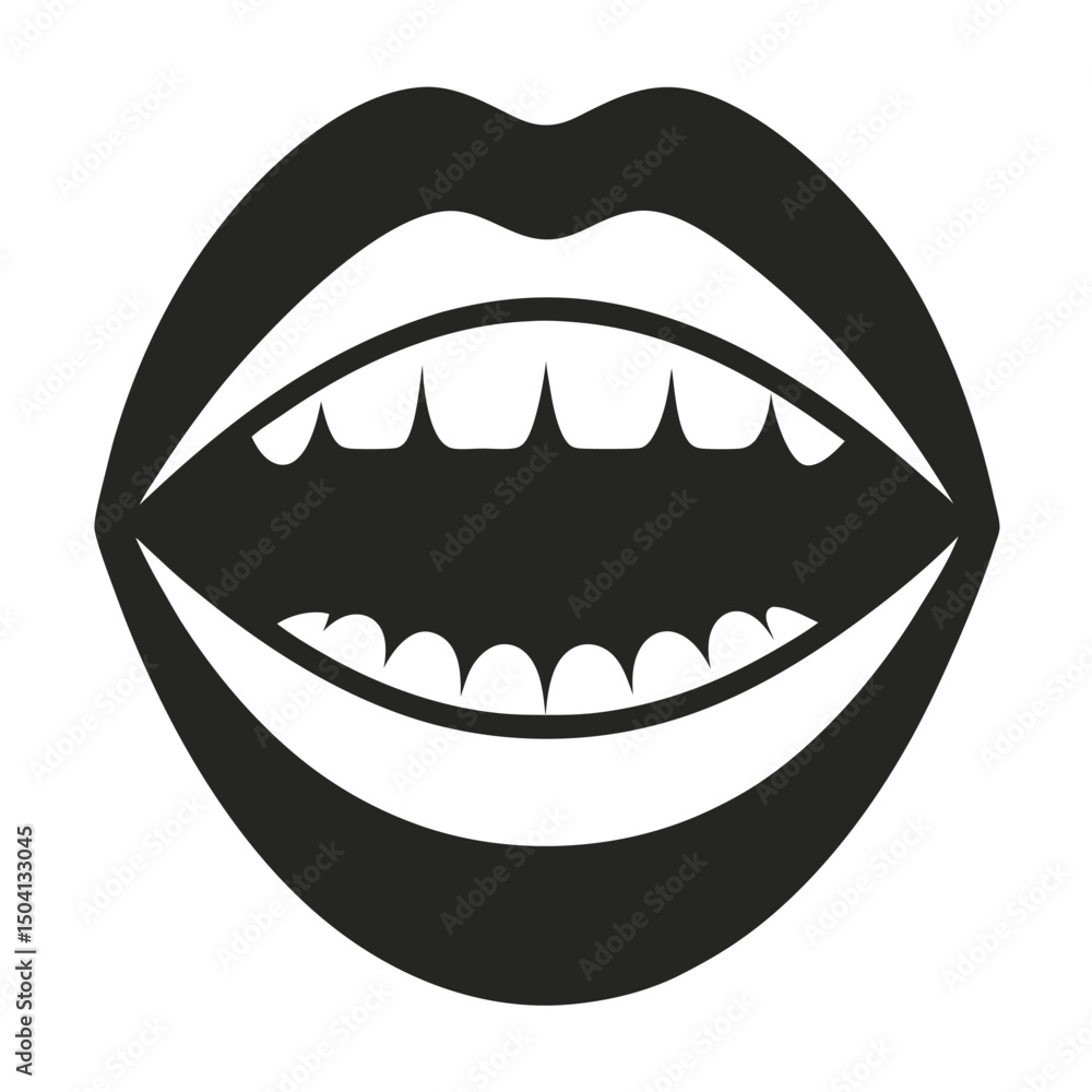 Obraz premium vector illustration of a mouth
