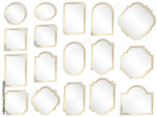 ラベル、丸線、6白