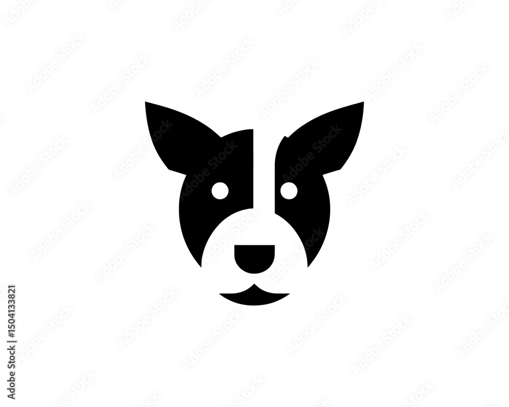 Bold modern dog logo for pet business