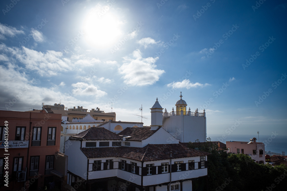 Fototapeta premium Panoramin view on the city on tenerife spain
