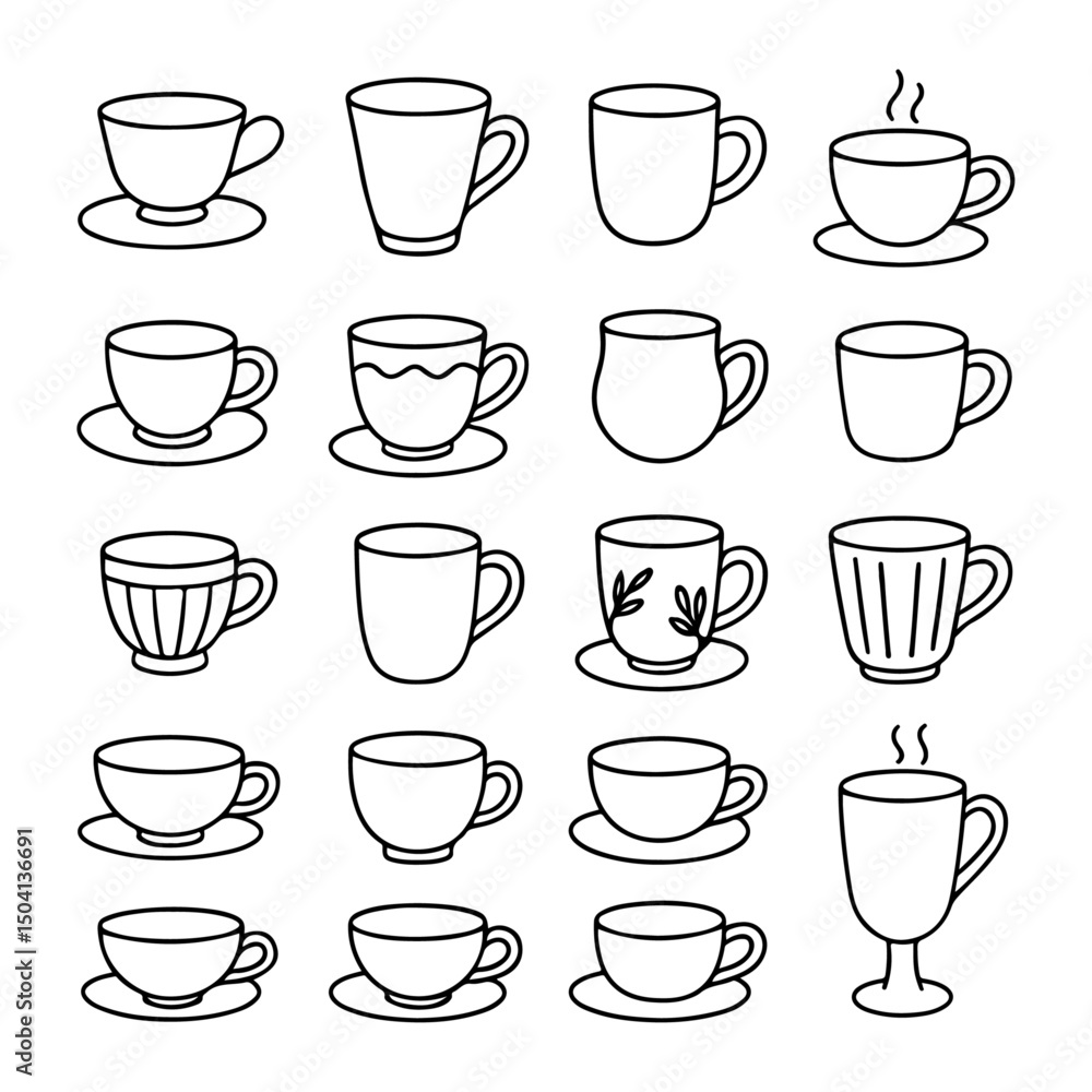 set of coffee cups set of coffee cups