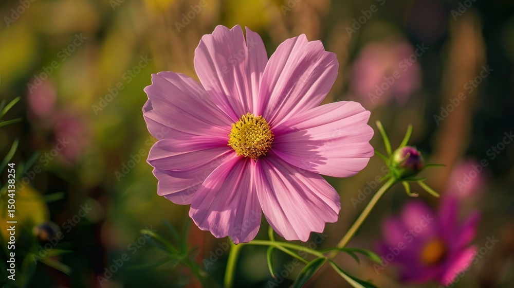Obraz premium pink cosmos flower in garden