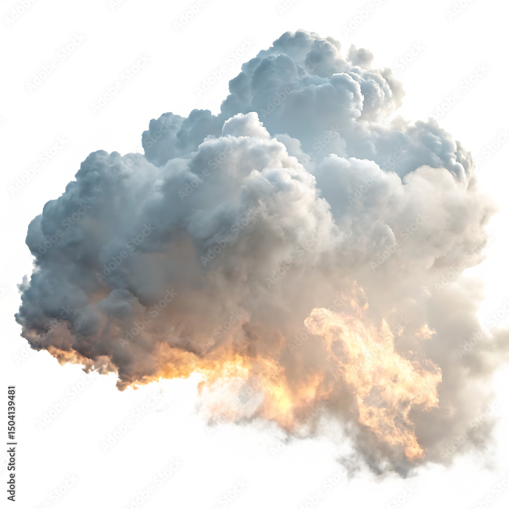 Naklejka premium Vast Hydrogen Gas Cloud Nebula isolated on a transparent background