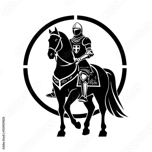 Knight on Horseback Silhouette