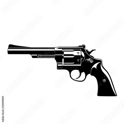 Wallpaper Mural revolver isolated on white background Torontodigital.ca