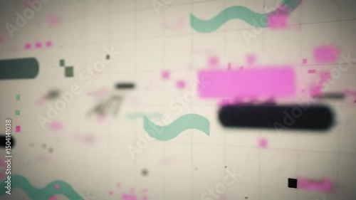 Abstract Geometric Shapes Animation Retro Style Motion Graphics Video