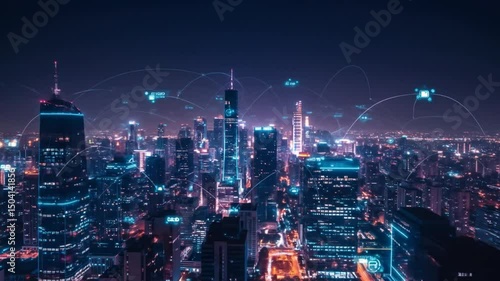 Wallpaper Mural hong kong city at night Torontodigital.ca