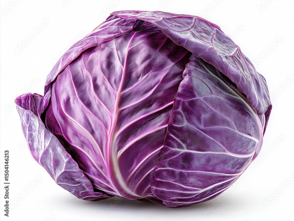 Obraz premium cabbage purple isolated on white background