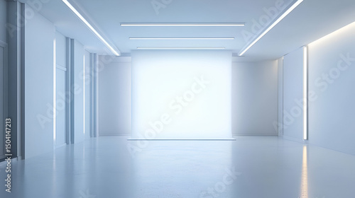 Wallpaper Mural Bright White Modern Empty Room Interior Minimalist Design Torontodigital.ca