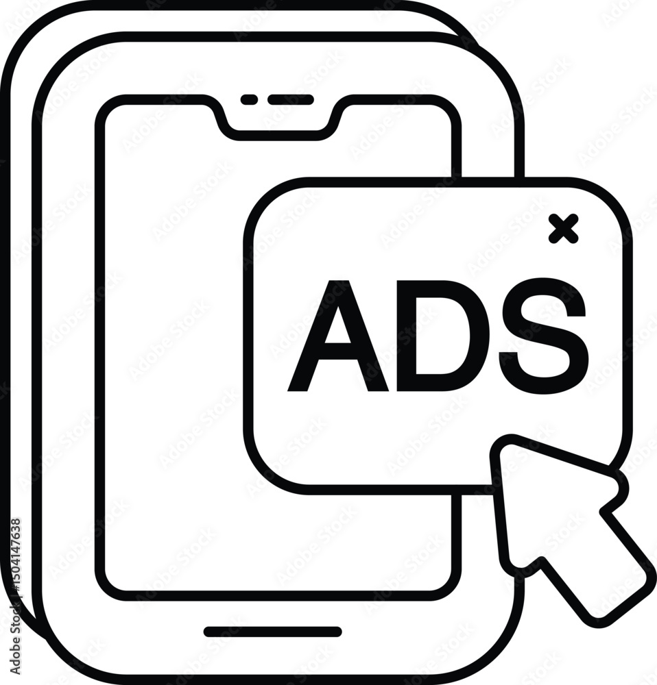 Vector Marketing and Advertising Line Icons Pack and illustrations Vector Marketing and Advertising Line Icons Pack and illustrations
