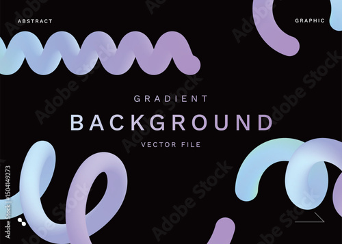 Abstract Color Tube Background in Pastel Tones