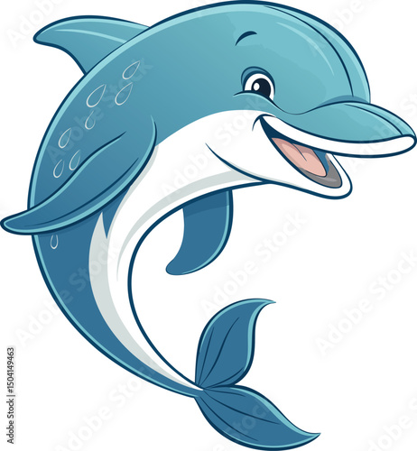 minimalist dolphin vector art illustration 