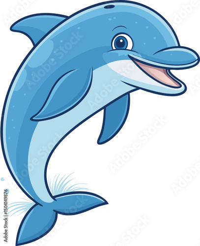 minimalist dolphin vector art illustration 