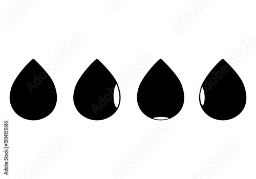 Cartoon Water Drop Icon Digital Vectors Source Illustration 