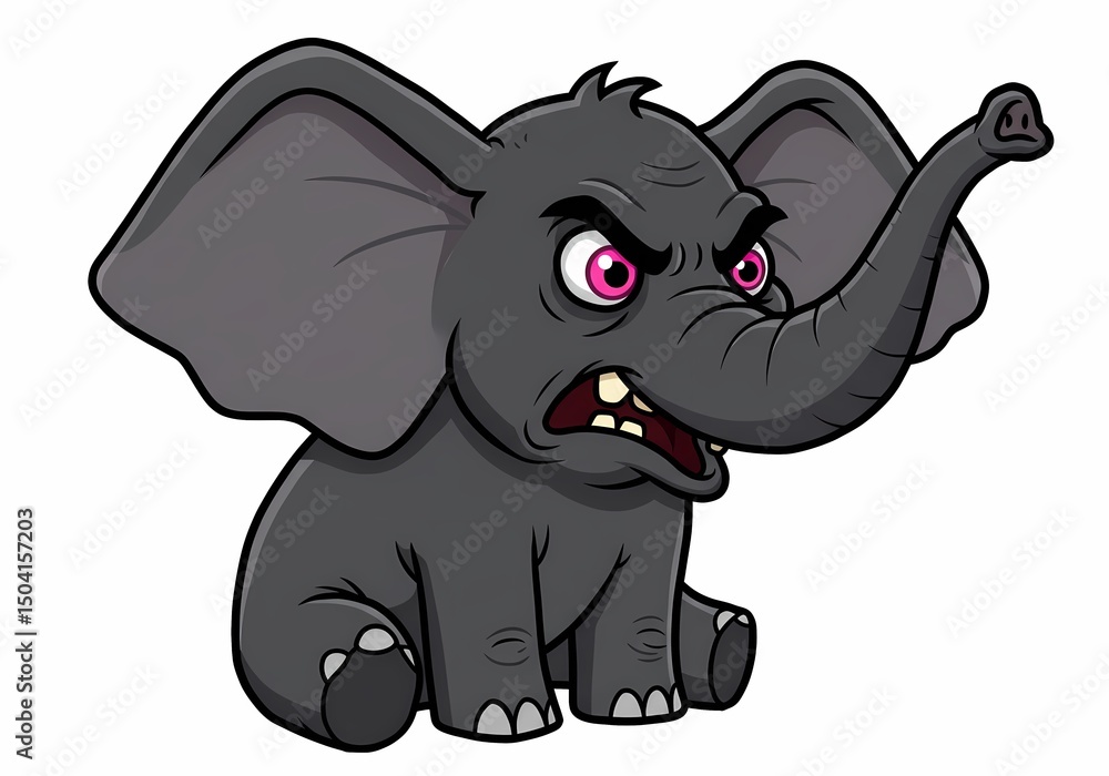 Angry Cartoon Elephant Angry Cartoon Elephant