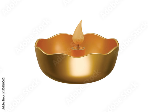 Matka Diya icon 3d illustration render