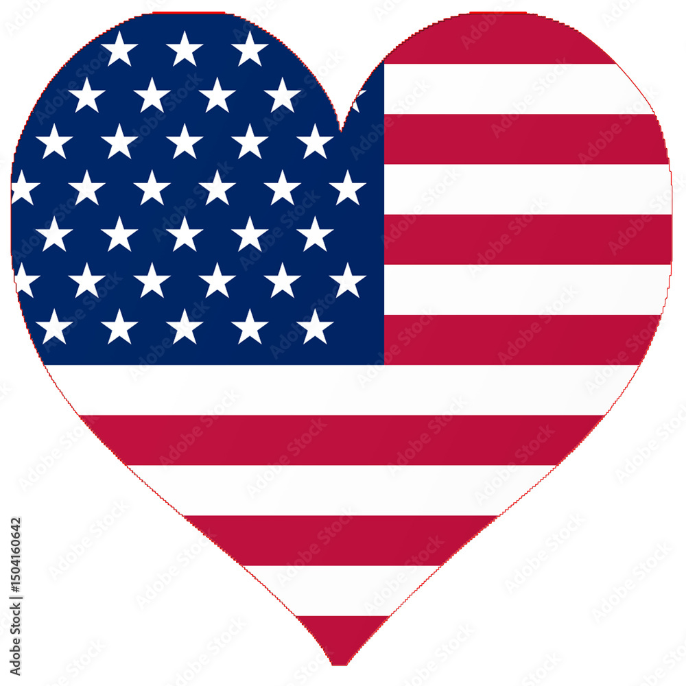 Fototapeta premium USA National flag, Official Flag of United States or American flag. Flag consists of 13 horizontal Red and White stripes, with blue rectangle in the canton bearing 15 small, white 15 pointed star.