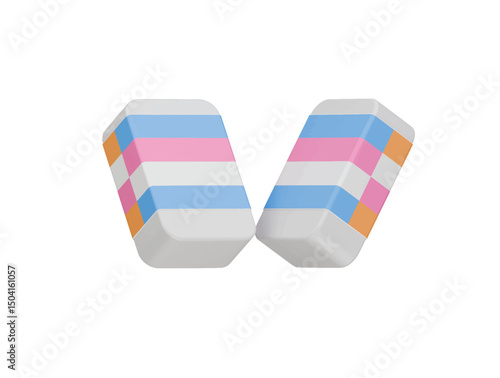 eraser icon 3d illustration render