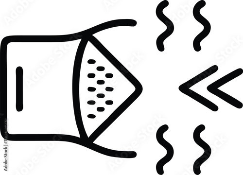 Air Filter with Airflow Icon