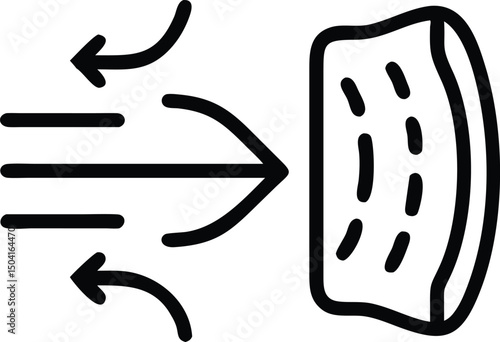 Air Filter with Airflow Icon