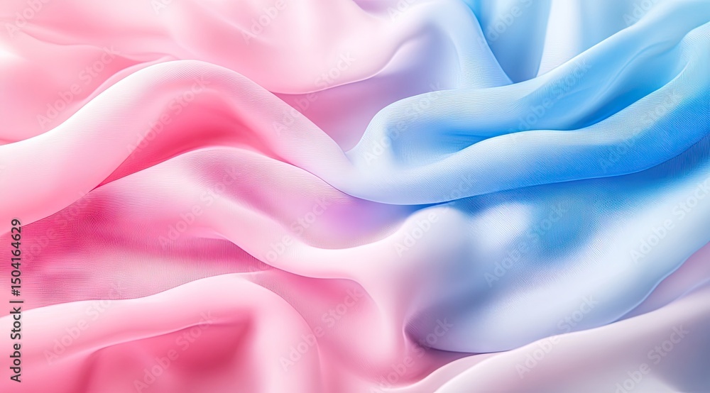 Obraz premium Delicate, flowing fabric with a soft ombre effect