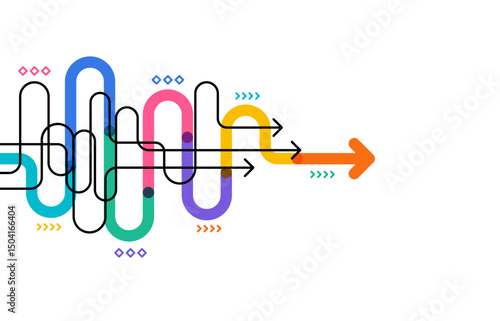 Abstract arrow direction. Technology background