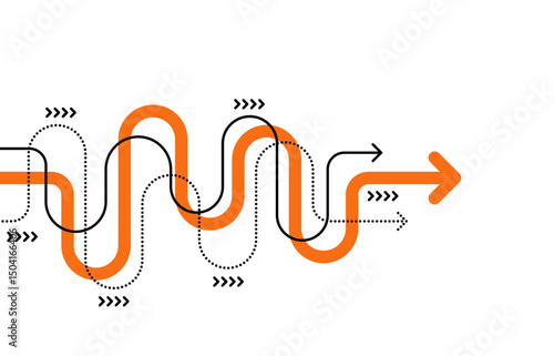 Abstract arrow direction. Technology background