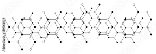 Structure molecule and communication icon. Connected lines with dots. Design for medical, technology, chemistry, science background.