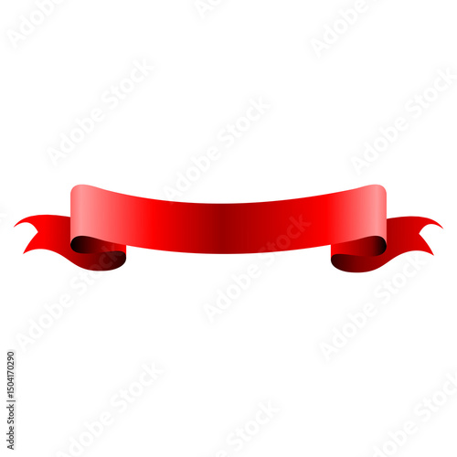 red ribbon vector