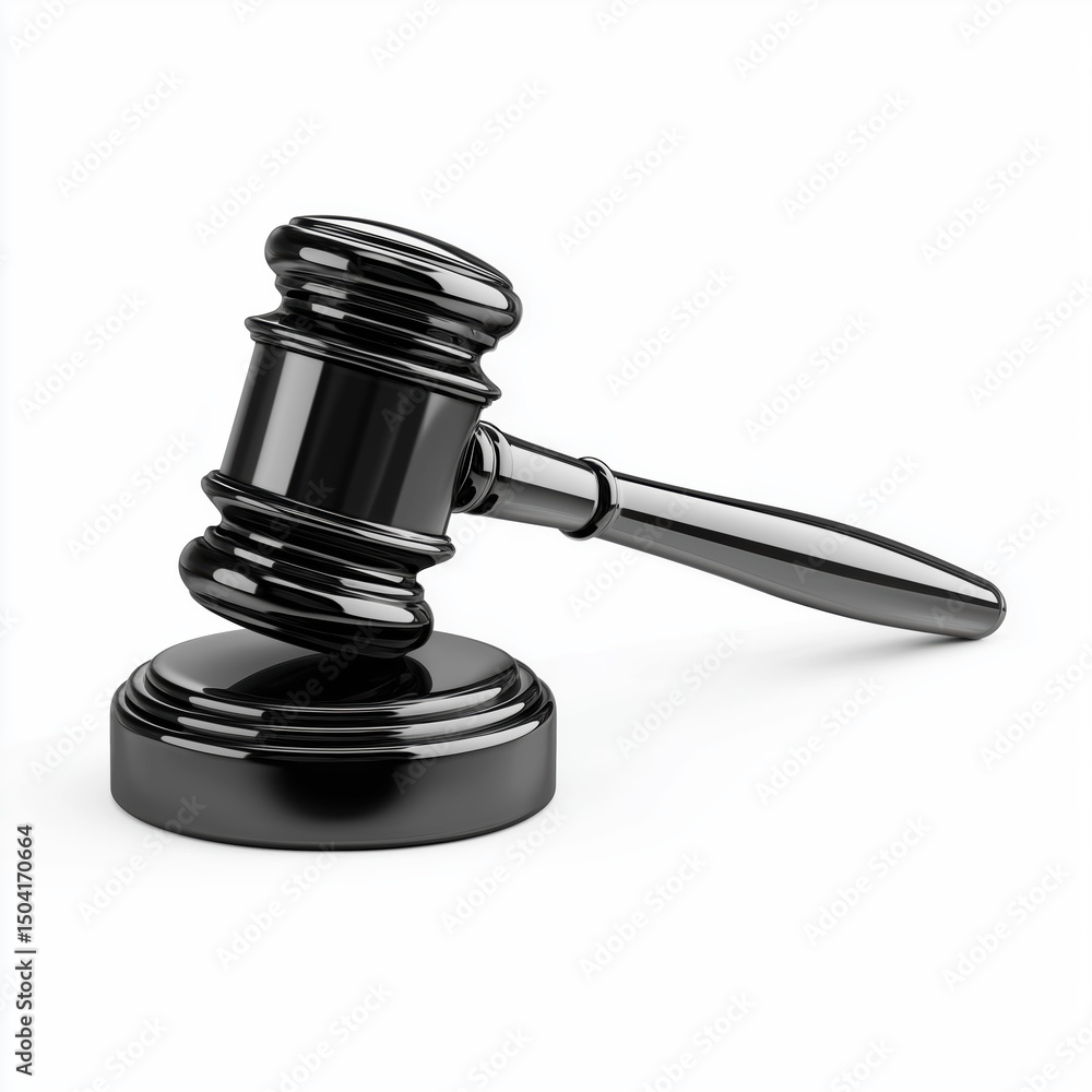 Black Gavel: Symbol of Justice and Legal Authority , isolated on white background png Black Gavel: Symbol of Justice and Legal Authority , isolated on white background png