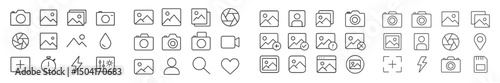 Icon collection for modern applications featuring various shapes and symbols in a clean design