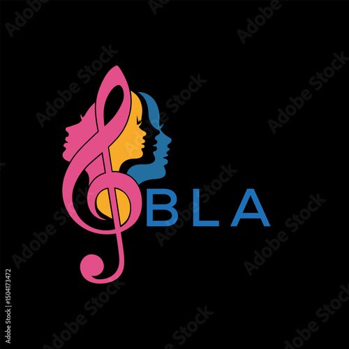 BLA letter logo. BLA Musical Band Logo. BLA best icon.	
