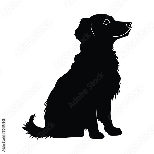 Dog isolated vector black silhouette
