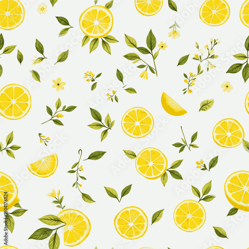 lemon seamless pattern